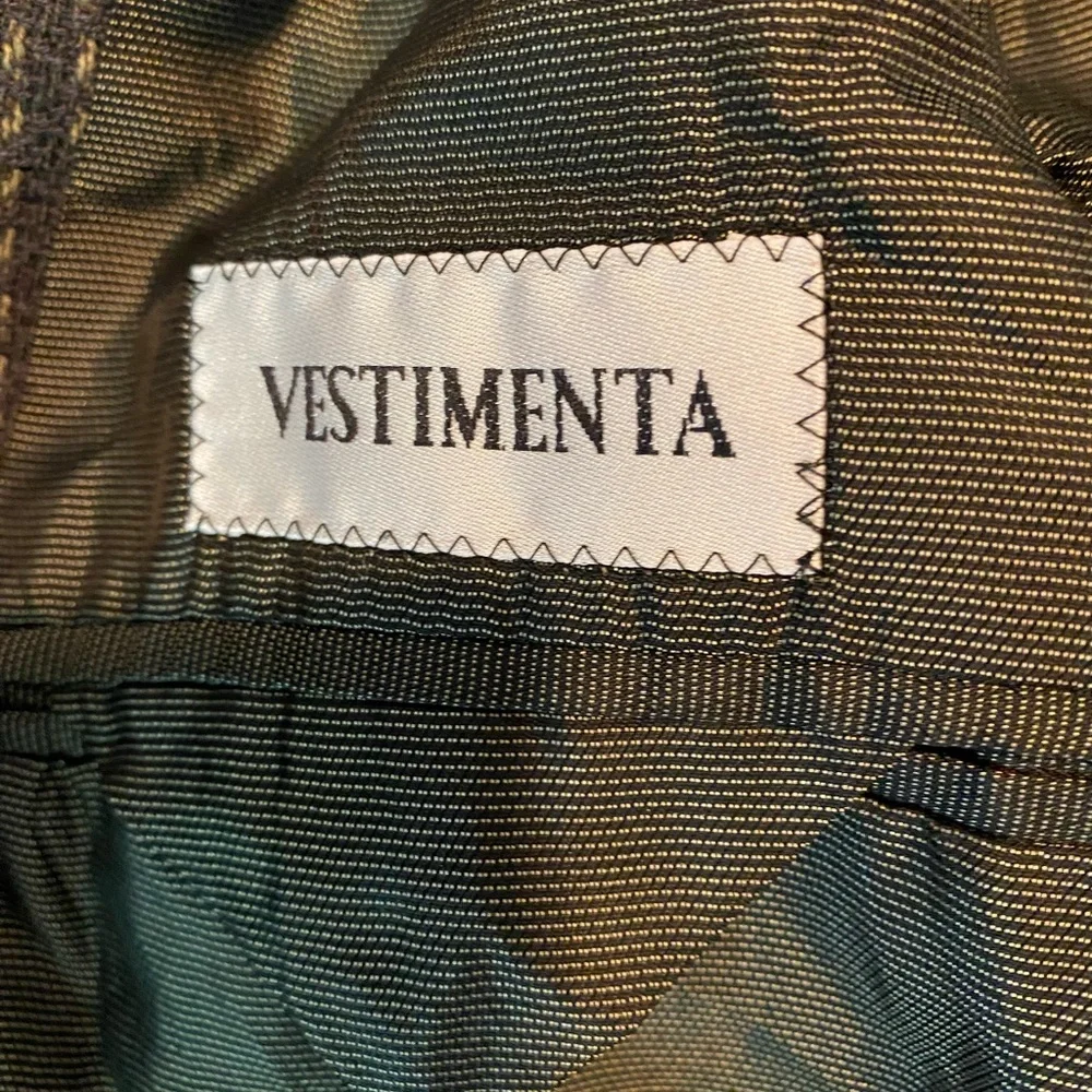 Vtg Y2K Giorgio Armani Vestimenta Spa Luxury Designer New Wool Blazer Size 54